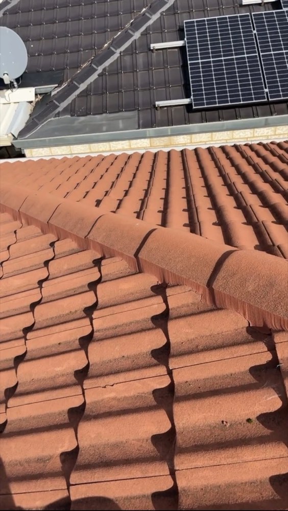 Terracotta ridge capping finished with new flexible pointing
